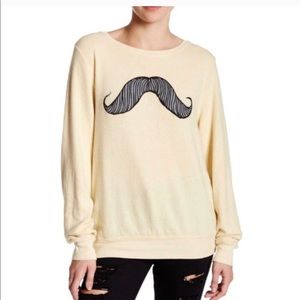 Yellow Mustache Wildfox Jumper
